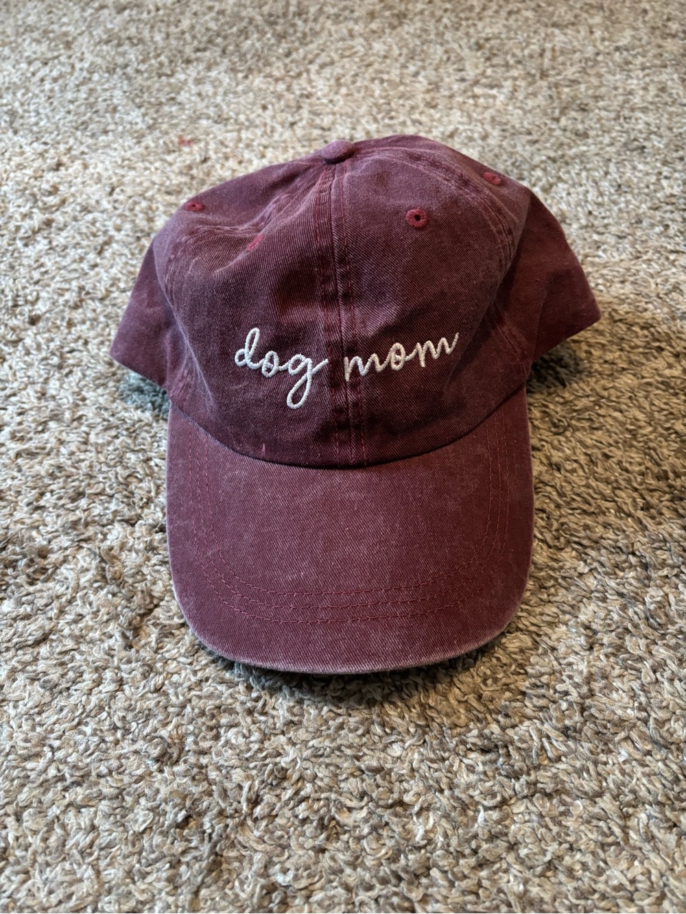 Maroon dog mom hat